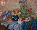 Still life with flowers and masks painting by James Ensor